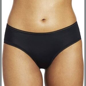 Thinx Black Mid-Rise Bikini Period Underwear